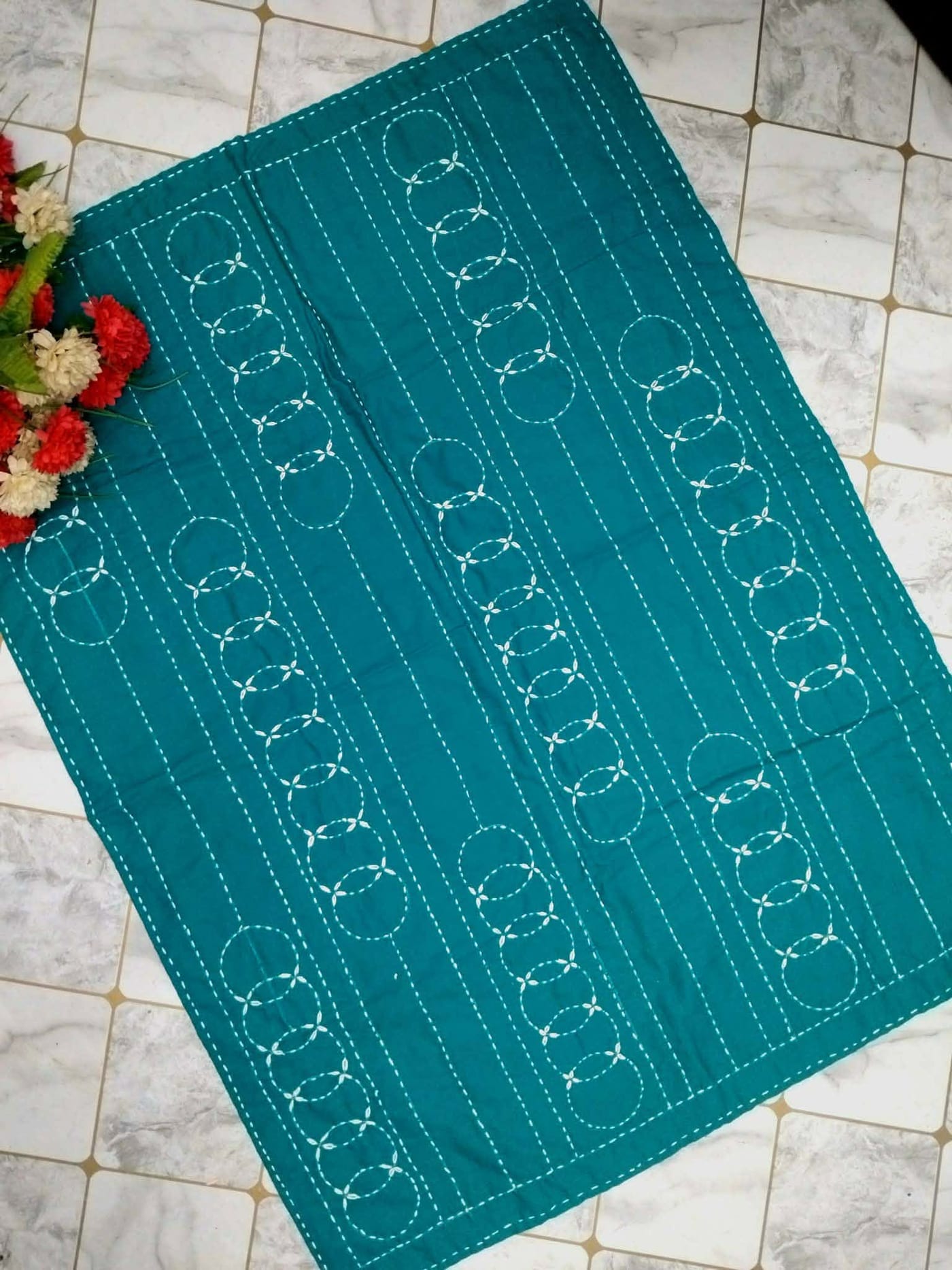 Teal Baby Nakshi Kantha