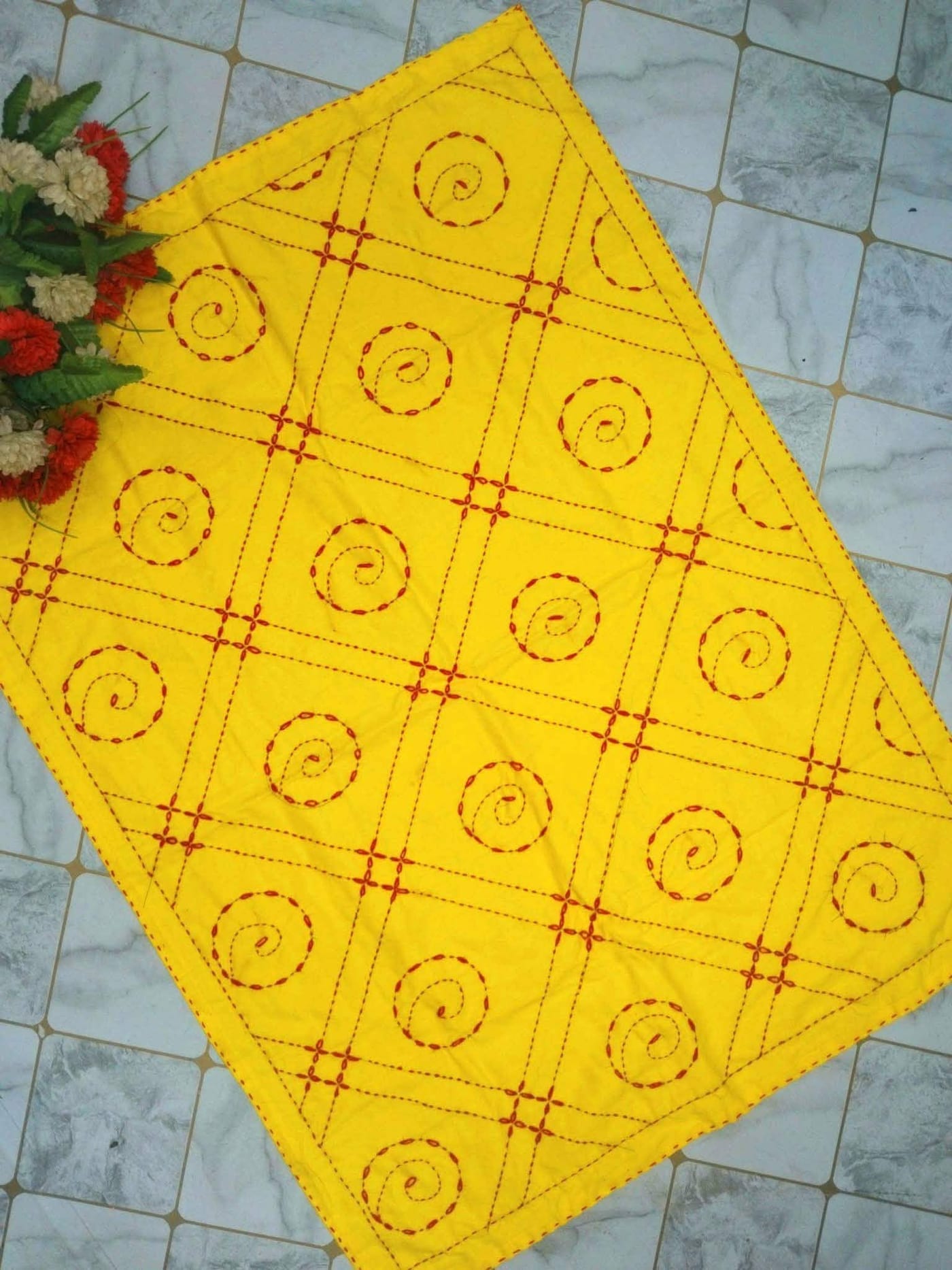 Yellow Baby Nakshi Kantha